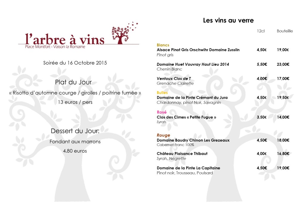 soiree 16 octobre 2015